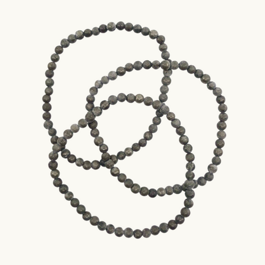 Pyrite Beaded Bracelets - Empower yourself with our Pyrite bracelets, perfect for manifesting and enhancing willpower. Available in 4mm size, each bracelet is uniquely chosen for you.
