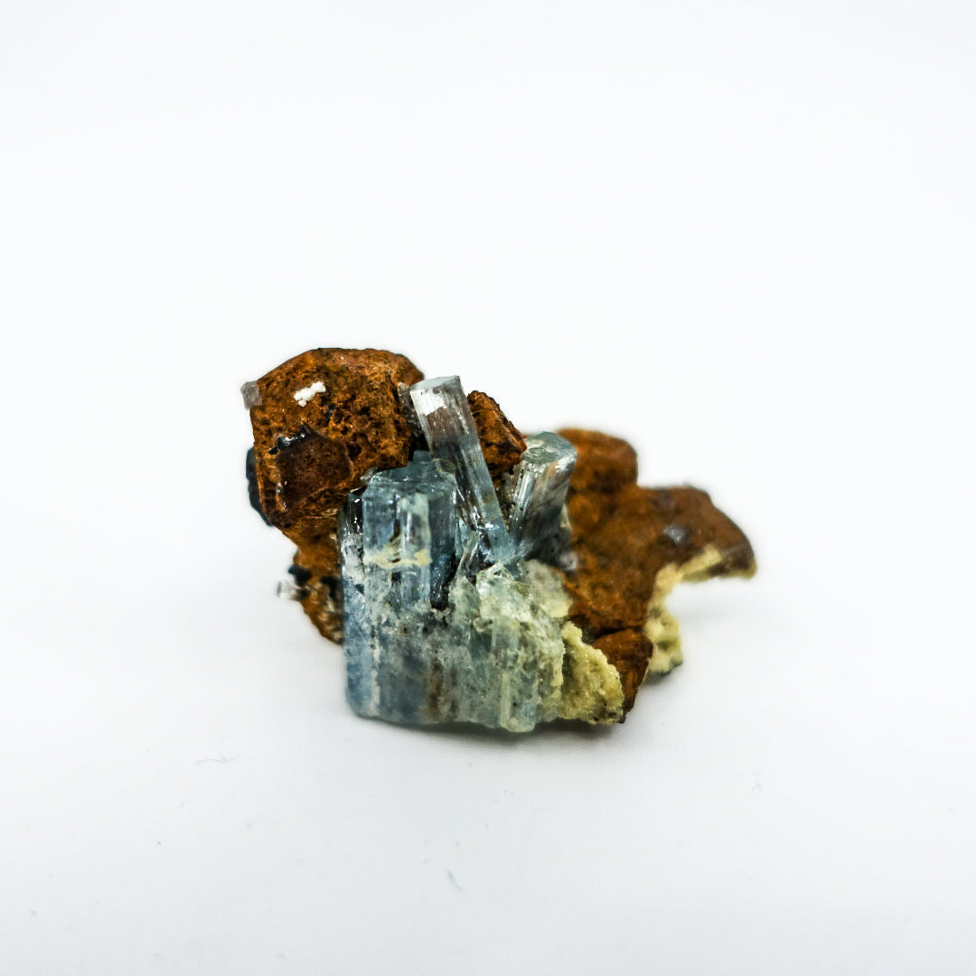 Aquamarine with Siderite Black Tourmaline