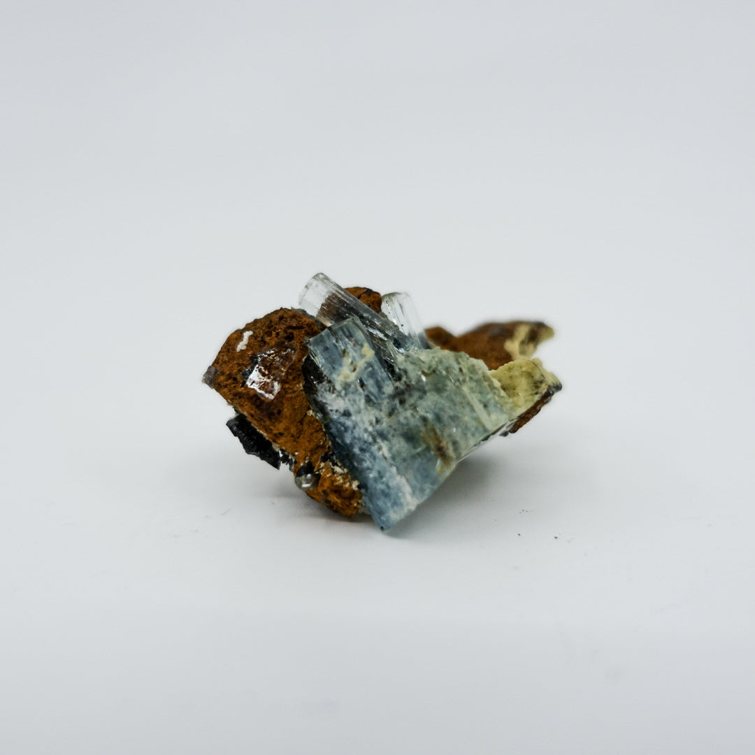 Aquamarine with Siderite Black Tourmaline
