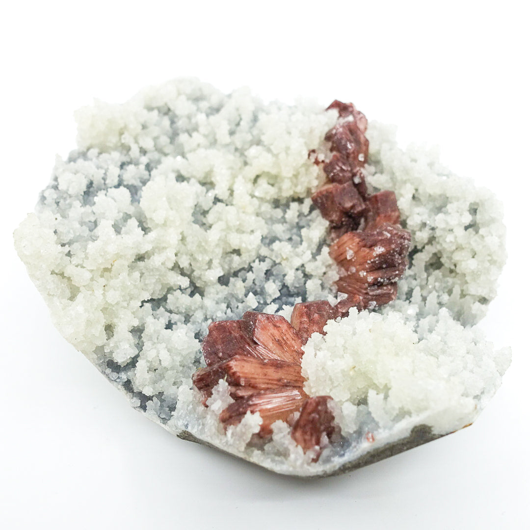 Chalcedony with Red Stilbite - Large specimen, promotes goodwill, stability, inner peace