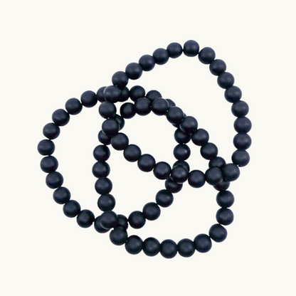 Black Onyx Beaded Bracelets - Experience mental discipline and protection with our Black Onyx bracelets, perfect for grounding and setting energetic boundaries. Available in matte 8mm and 10mm sizes, each bracelet is uniquely chosen for you.