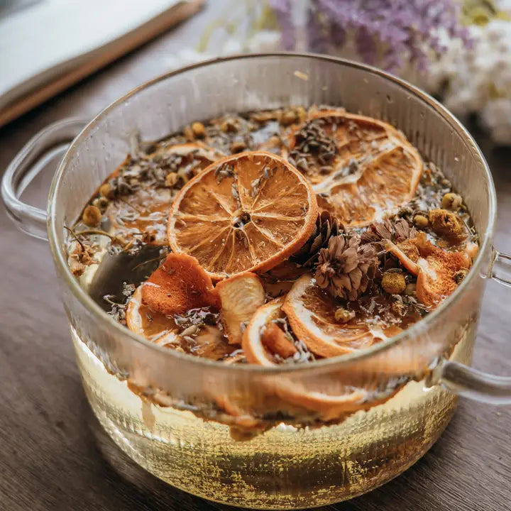 Wood & Glass Simmer Pot 40