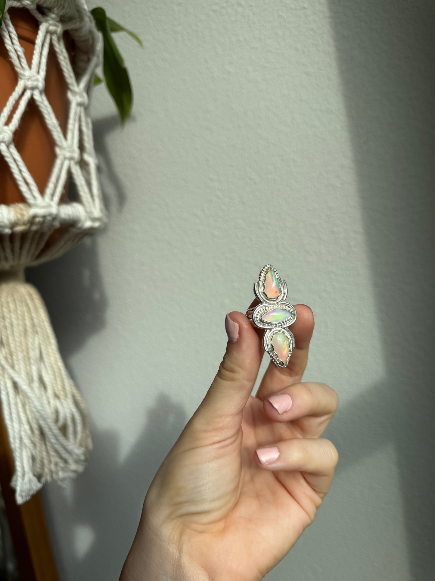 Opal Triple Set Ring Size 6.5