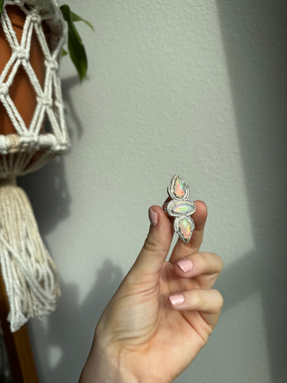 Opal Triple Set Ring Size 6.5