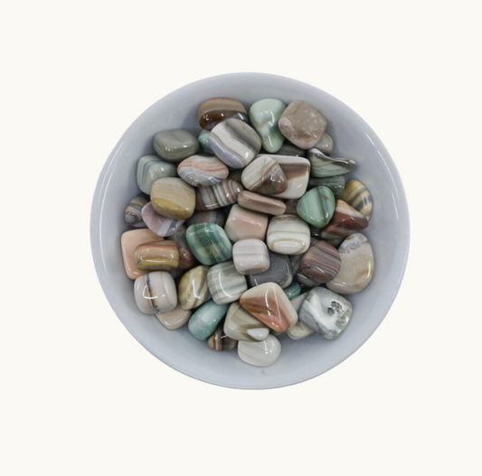 Saturn Chalcedony Tumbled Crystals - Protection & Kindness - Juniper Stones
