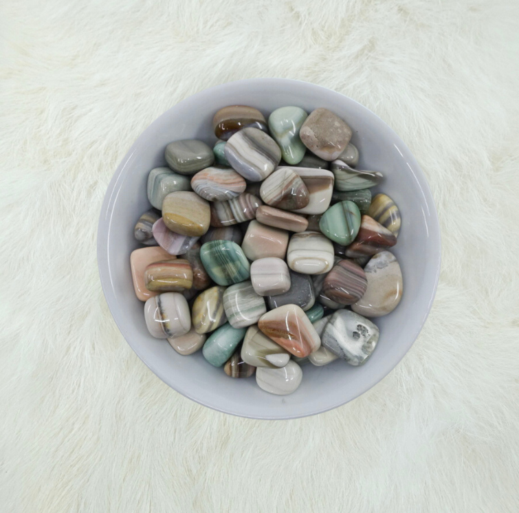 Saturn Chalcedony Tumbled Crystals - Protection & Kindness - Juniper Stones