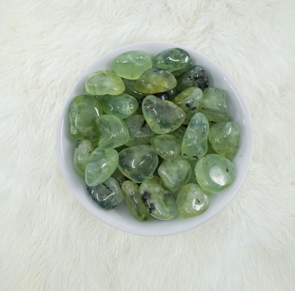 Prehnite with Epidote Tumbled Crystals - Protection, Strength & Inner Wisdom - Juniper Stones
