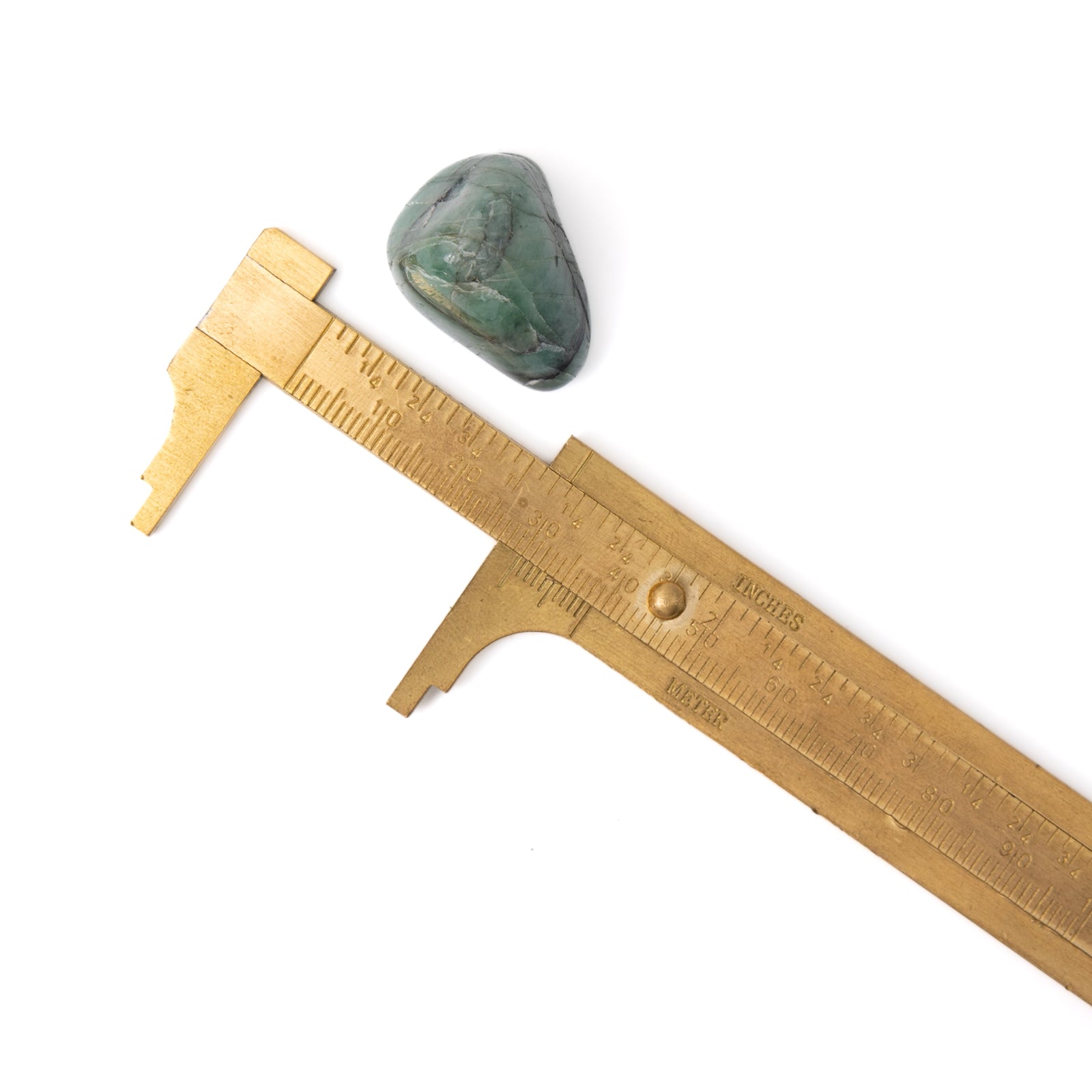 Emerald Tumbled Crystals - Courage & Heart Healing - Juniper Stones - Close up shot -  1.25"