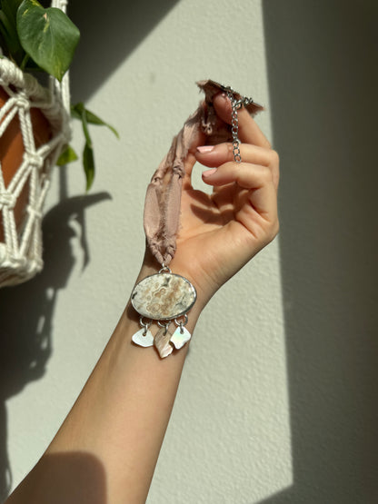 Ocean Jasper + Mother of Pearl Necklace 62
