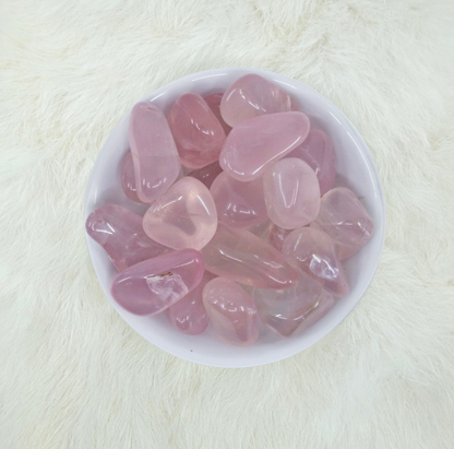 Rose Quartz Tumbled Crystals - Love & Emotional Healing - Juniper Stones