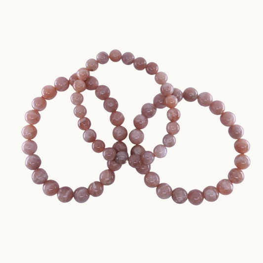 Peach Moonstone Bracelet 8mm