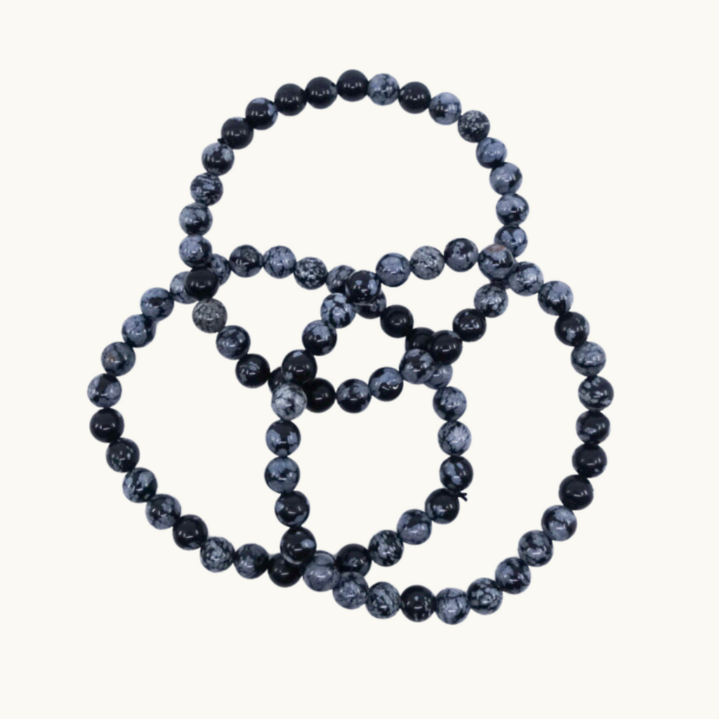 Snowflake Obsidian Bracelet