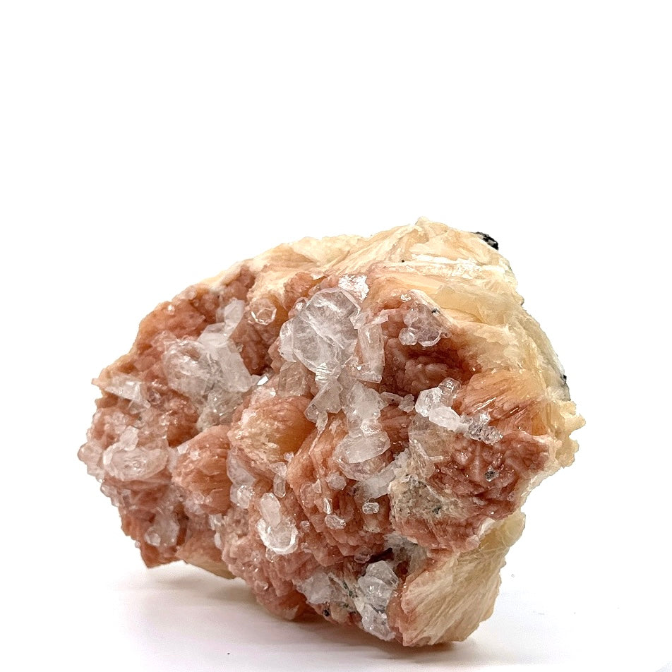 Stilbite and Apophyllite Crystal Combination, approximately 8 inches long and 5 inches wide