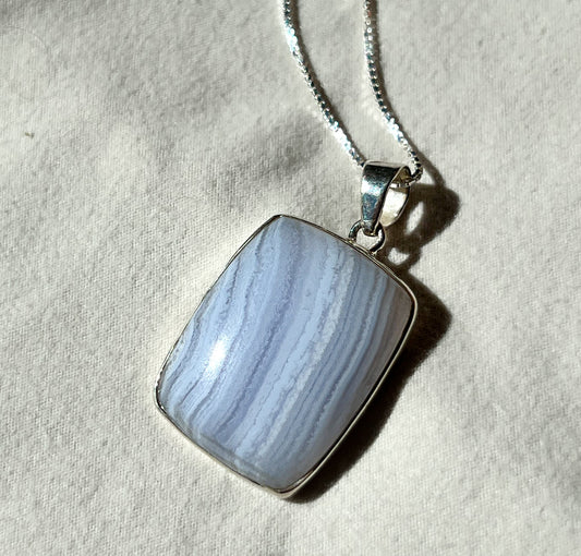 Blue Lace Agate Pendant
