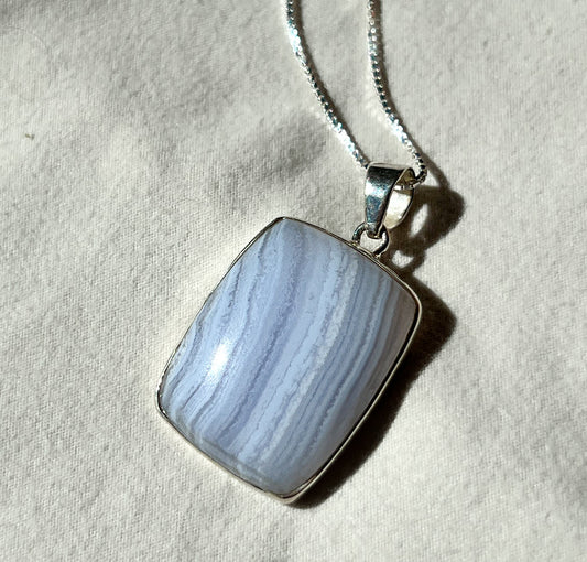 Blue Lace Agate Pendant