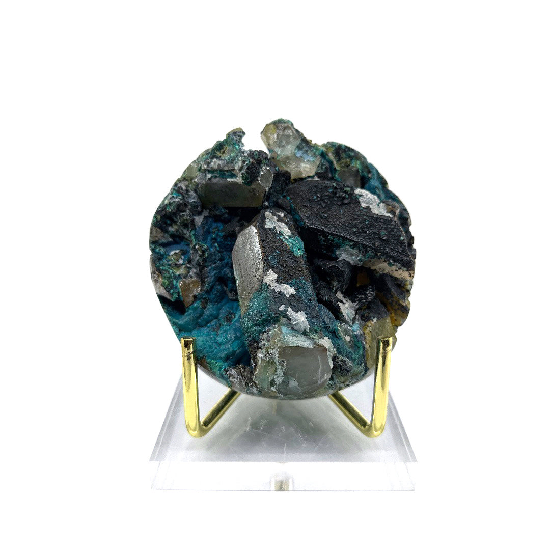 Chrysocolla Freeform Smoky Quartz