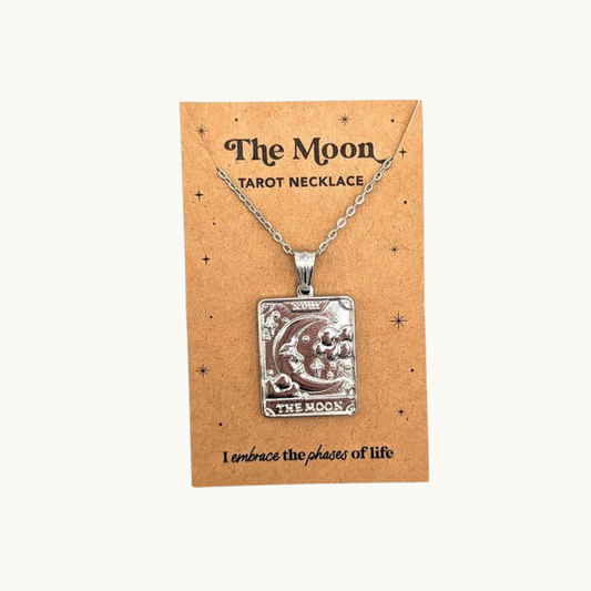 Tarot Moon Necklace Silver 28