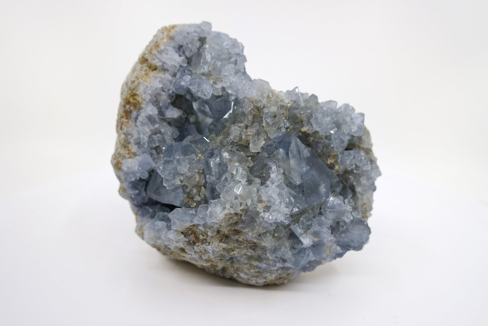 Celestite cluster, approximately 3.5" x 2.50" in size, handpicked for you by Juniper Stones.