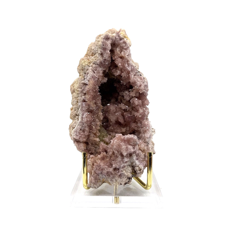 Pink amethyst cluster with soft, loving energy. Approximate size: 6.5" x 4".