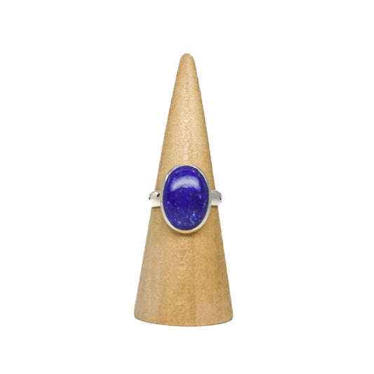 Lapis lazuli ring representing spiritual seeking and self-knowledge. Shop now