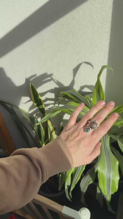 Bronzite/Labradorite Ring Size 8