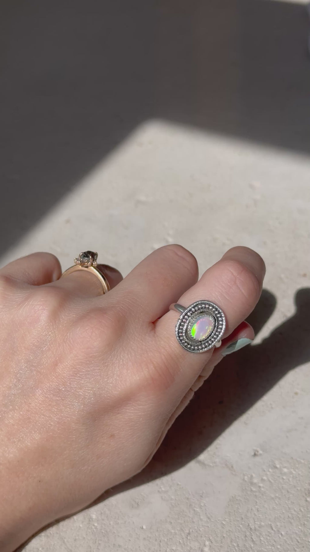 Detailed Opal Ring Sz 7