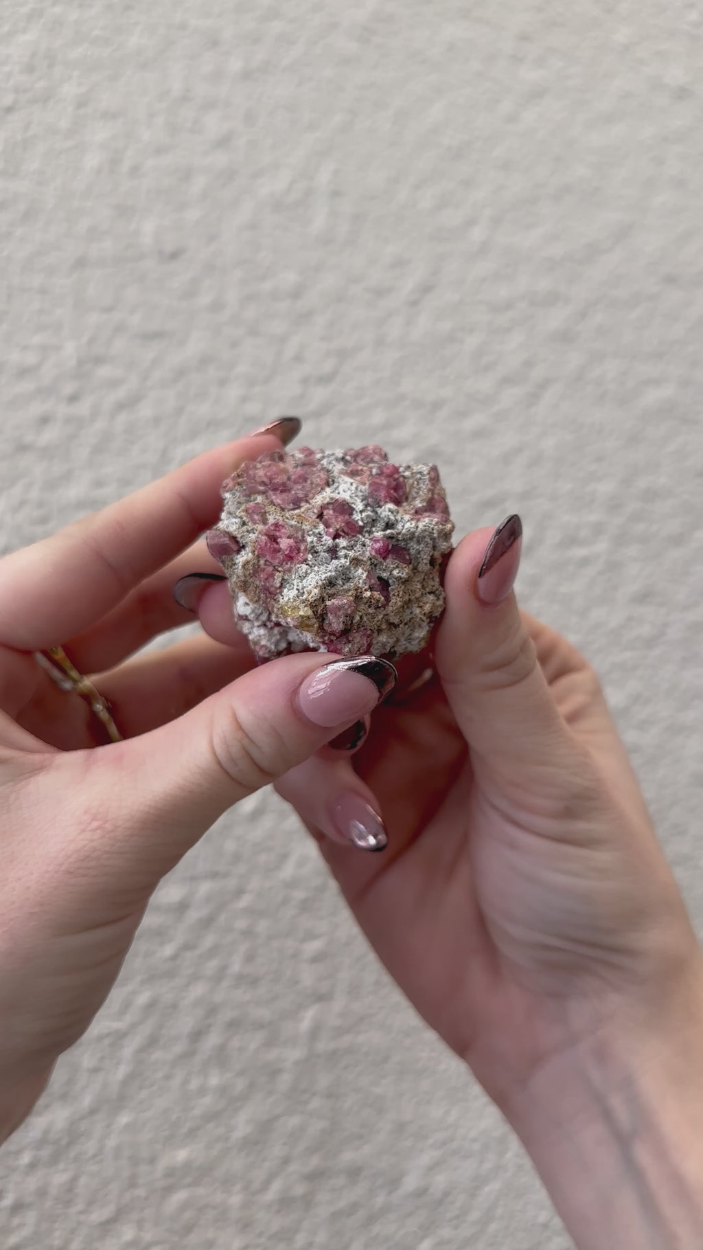 Pink Garnet on Matrix 40