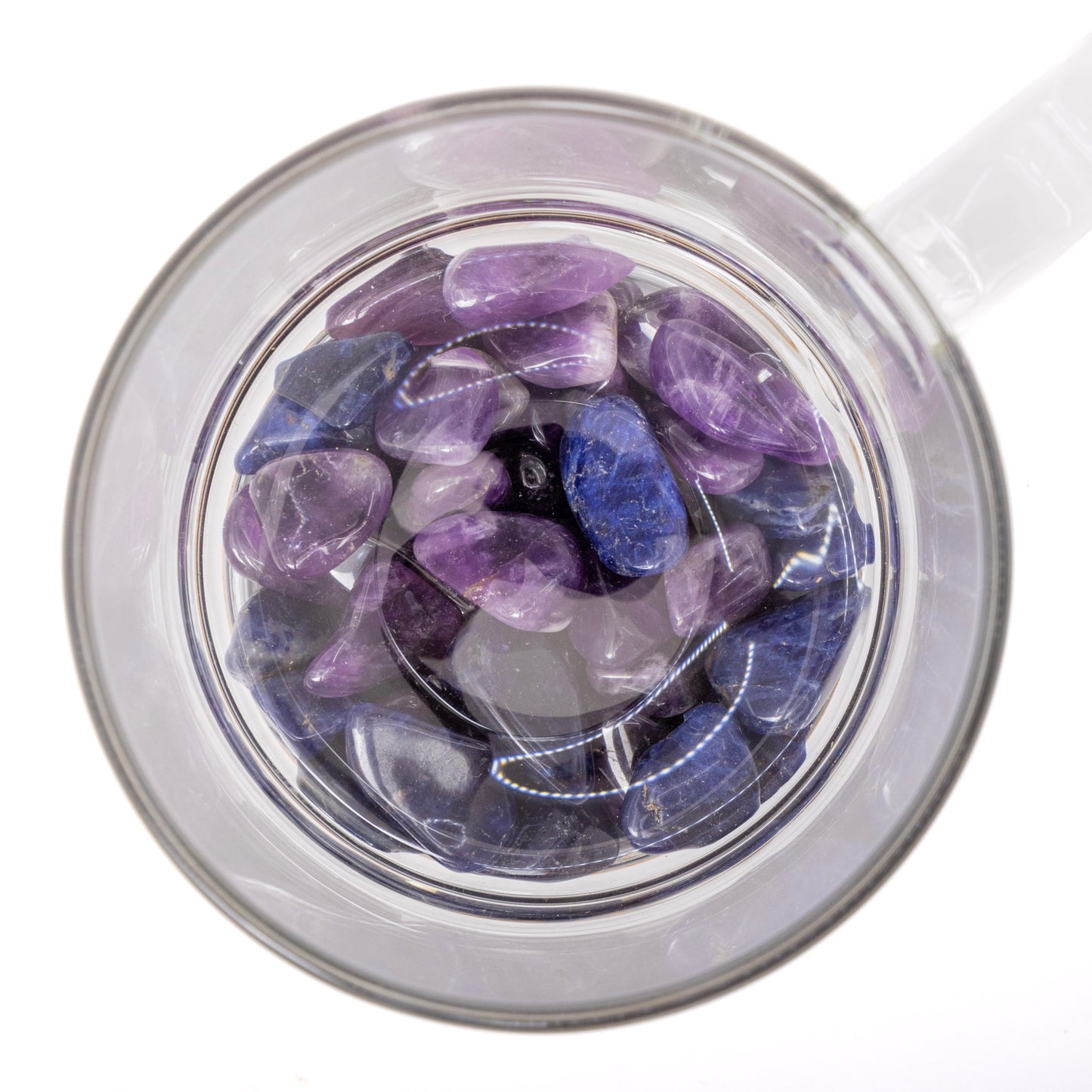 Crystal Mug for Trust + Guidance with Amethyst and Sodalite Crystals