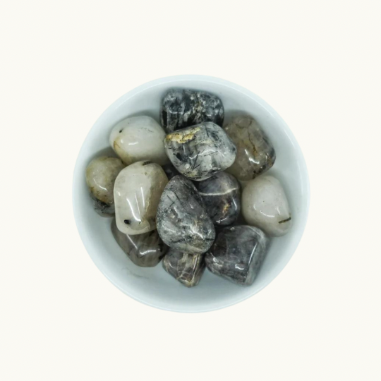Tourmalinated Quartz Tumbled Crystals - Auric Cleansing & Chakra Balance - Juniper Stones