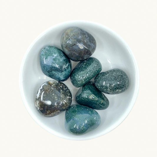 Moss Agate Tumbled