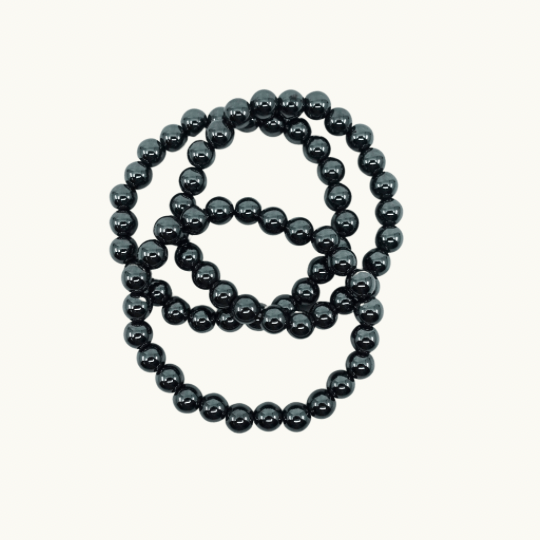 Hematite Beaded Bracelets - Experience balance and grounding with our Hematite bracelets, perfect for keeping you focused and grounded. Available in 8mm size, each bracelet is uniquely chosen for you.