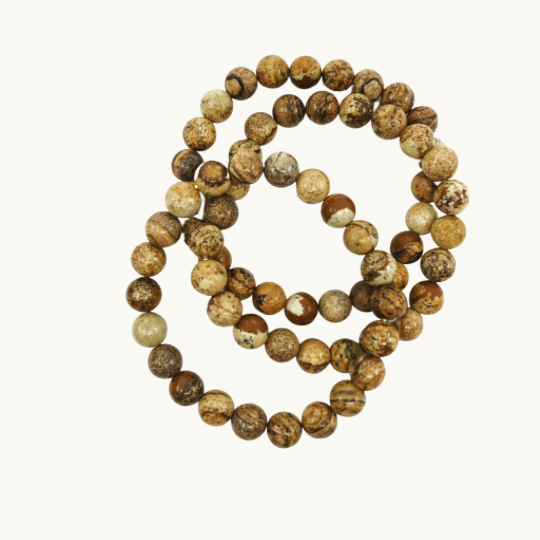 Picture Jasper Beaded Bracelets - Enhance decision-making and connect with Earth energies with our Picture Jasper bracelets, perfect for promoting clarity and stability. Available in 4mm and 8mm sizes, each bracelet is uniquely chosen for you