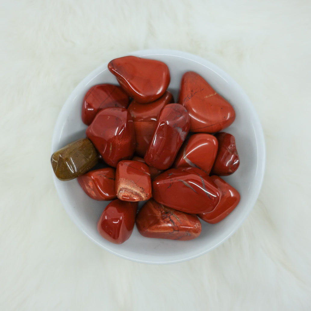 Red Jasper Tumbled Crystals - Endurance & Creativity - Juniper Stones