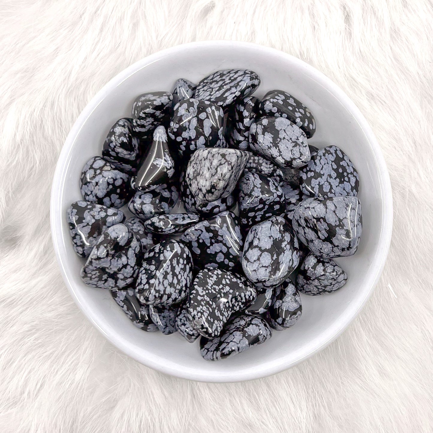 Snowflake Obsidian Tumbled Crystals - Past Life Recall & Healing - Juniper Stones