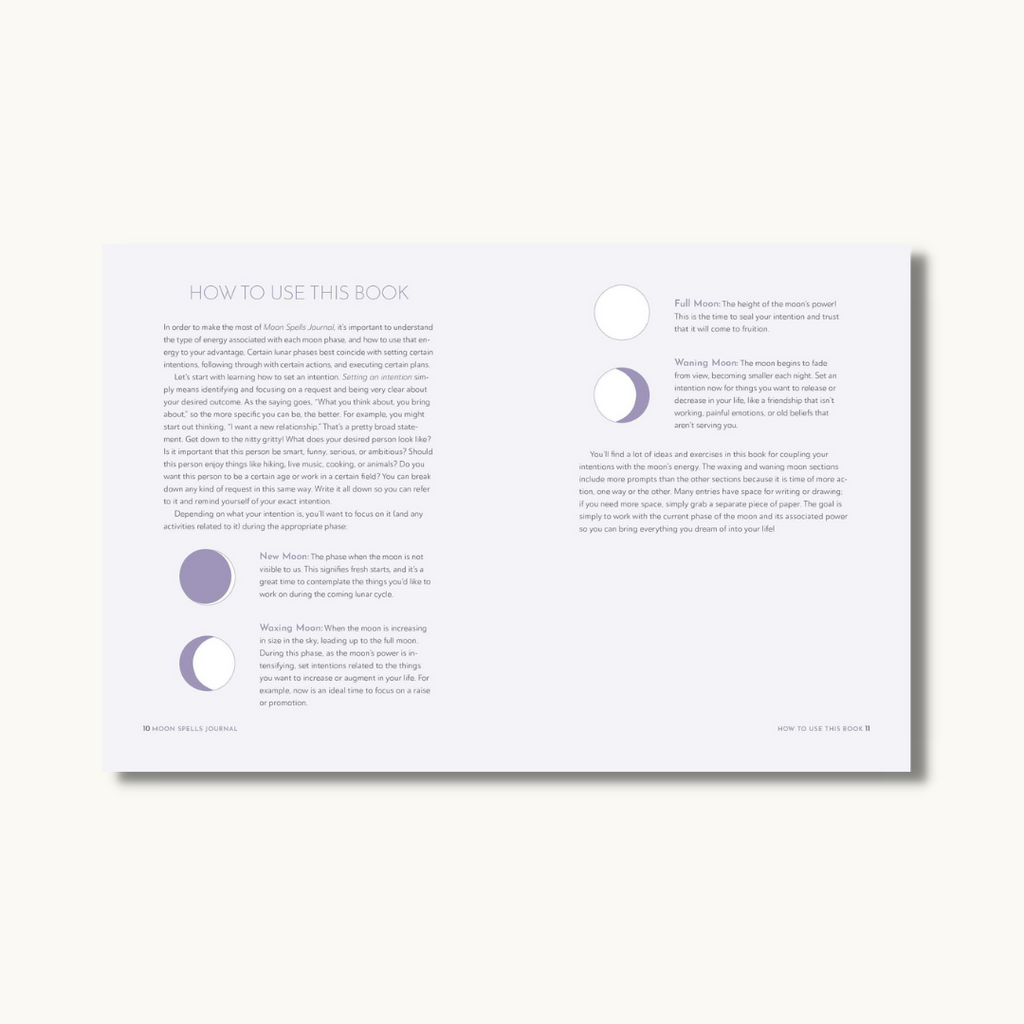Moon Spells Journal: Guided Rituals, Reflections, and Meditations