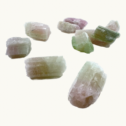 Pink and Green Tourmaline Rough