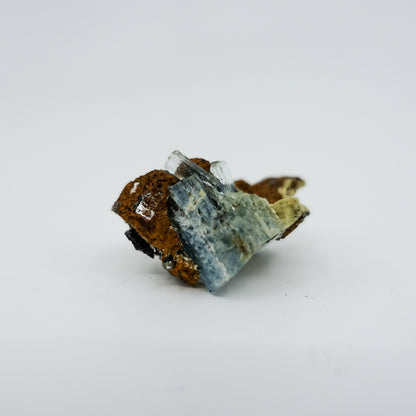 Aquamarine with Siderite Black Tourmaline