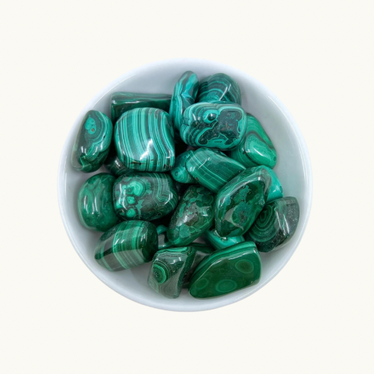 Malachite Tumbled Crystals - Boost Confidence & Personal Power - Juniper Stones