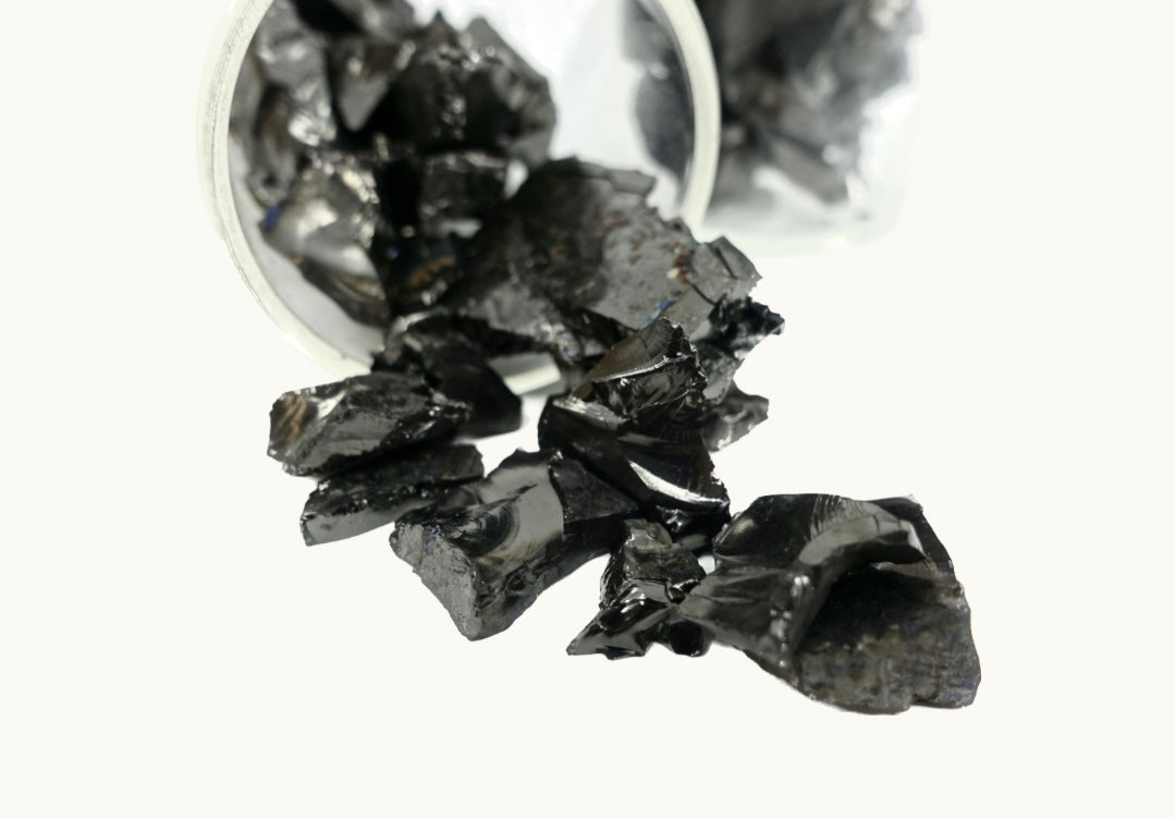 Colombian Shungite Jar - Purifies the body and clears energies. Pairs well with Phenacite.