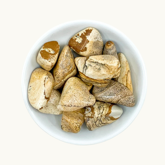 Picture Jasper Tumbled Crystals - Decision Making & Earth Connection - Juniper Stones