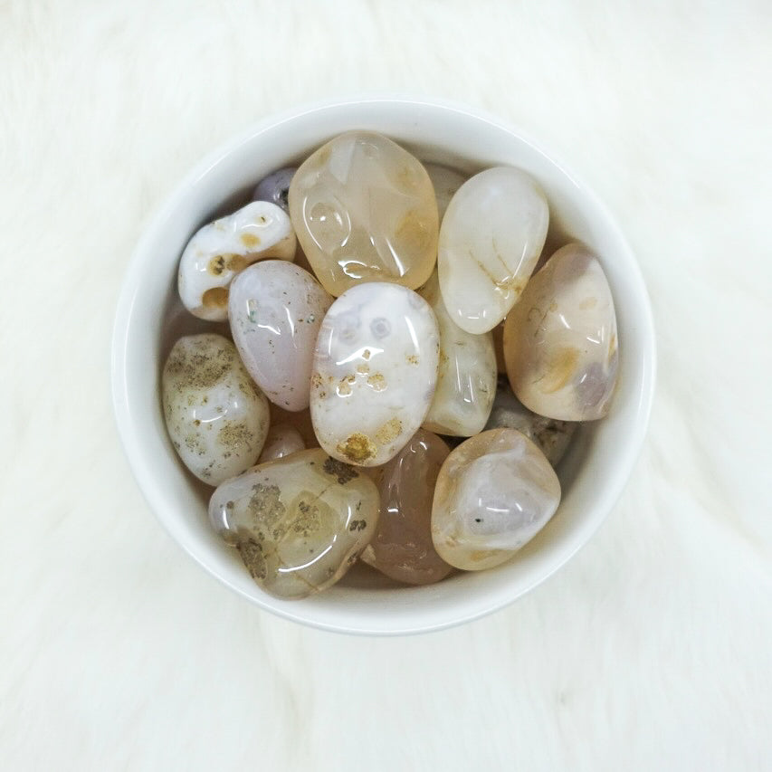 Pink Chalcedony Tumbled Crystals - Nurturing Self-Love & Emotional Stability - Juniper Stones