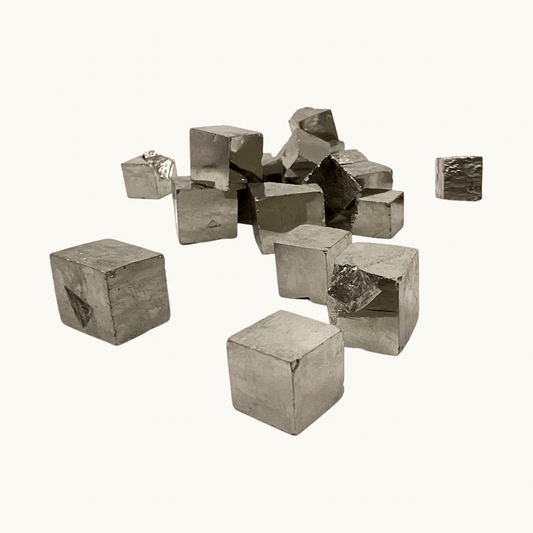 Natural Pyrite Cube Manifestation Stones - Solar Plexus Alignment